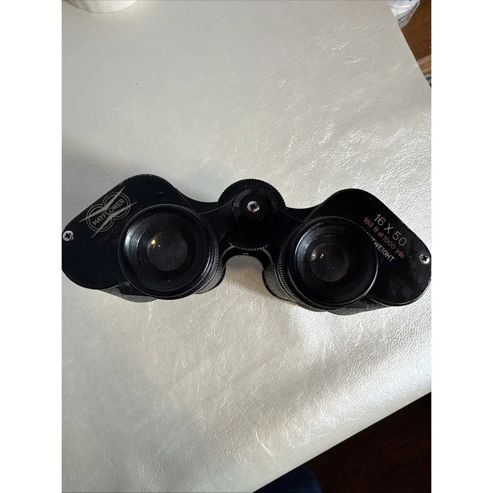 Vintage Mayflower 7x50 Binoculars 183ft  at 1000yds ~ Hard Coated Optics 66137